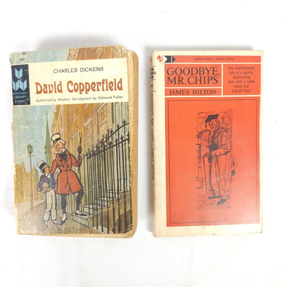Vintage Book Lot - Dickens David Copperfield (1966) - Good‎ Mr. Chips (1968)